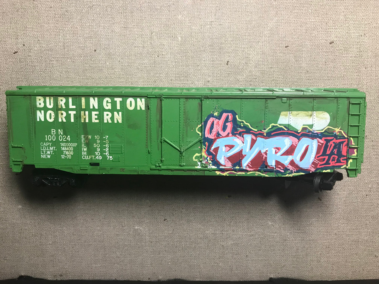 NEW! Green Burlington Northern No. 100024 OG Pyro