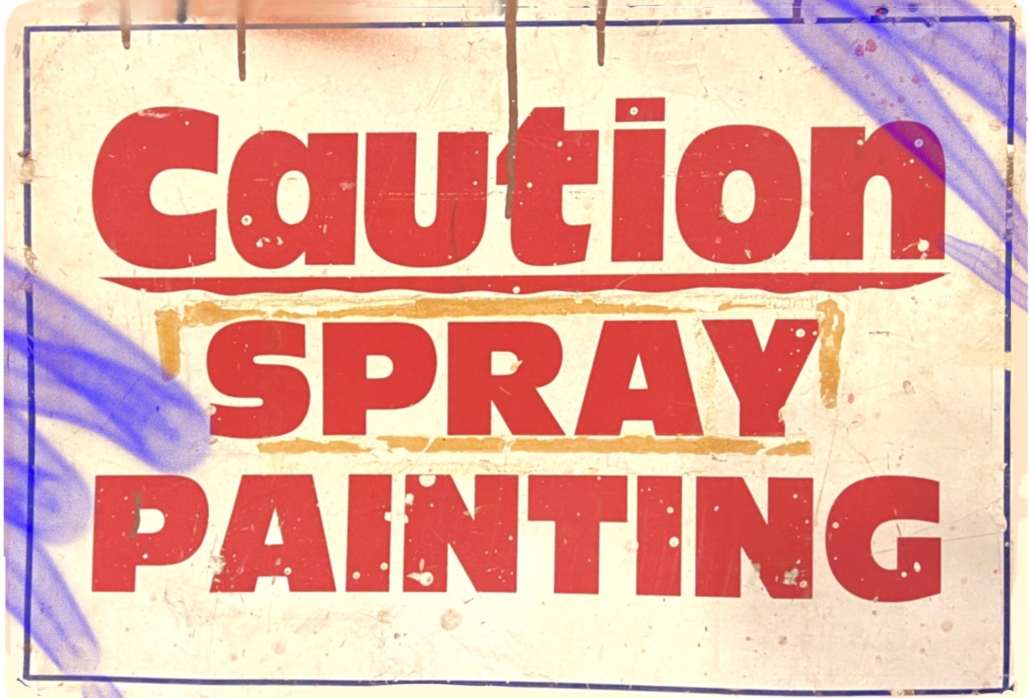 Caution Spray Painting sticker