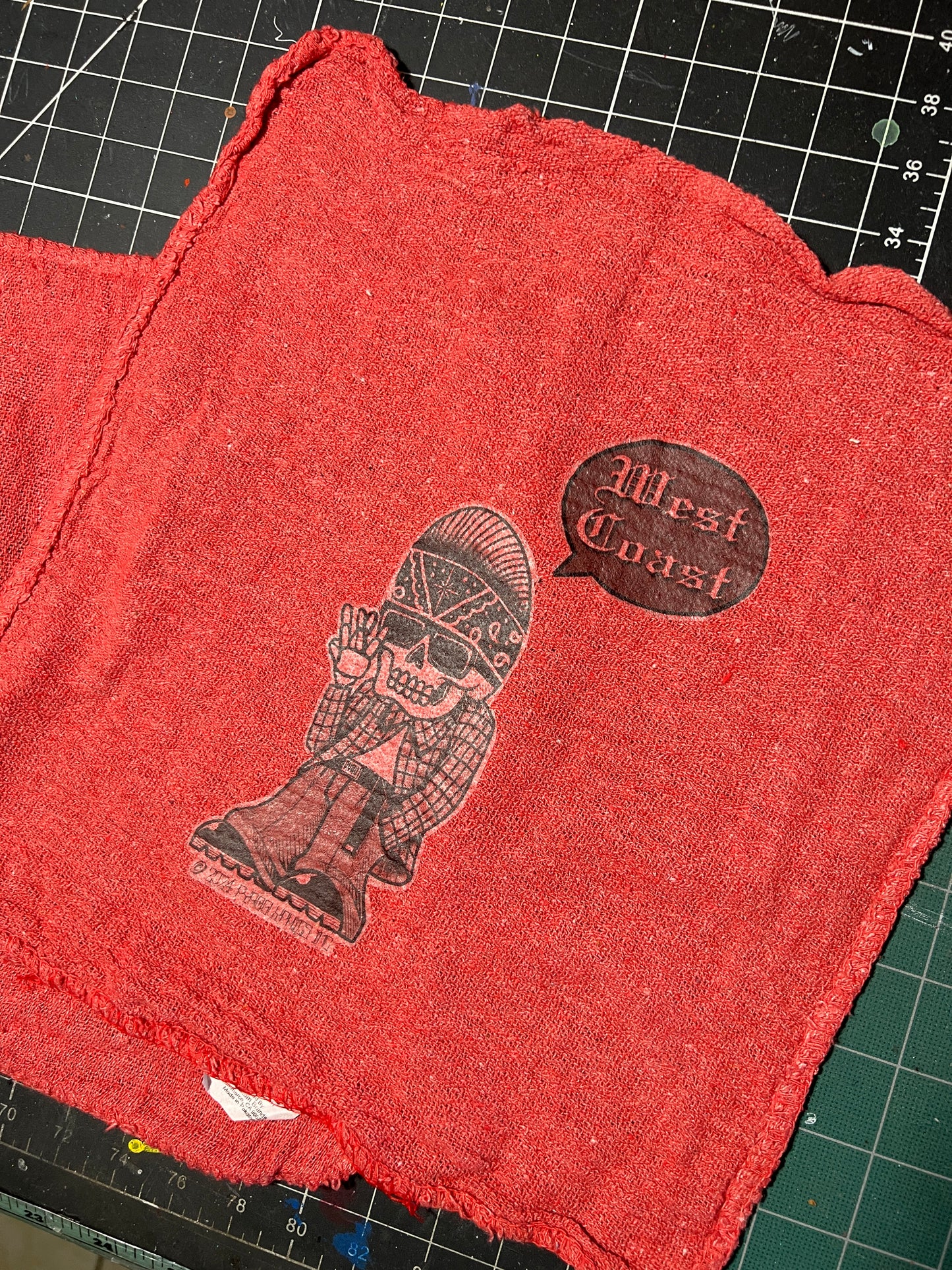 Customized Red Shop/Studio Towels